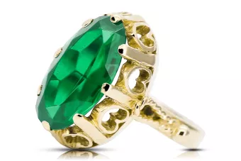 Smarald Aur galben 14K Inel Vintage Craft  vrc134y